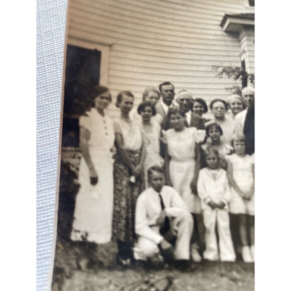 Vintage Black & White Wedding Photograph Large Family 1920s - Picture 15 of 15